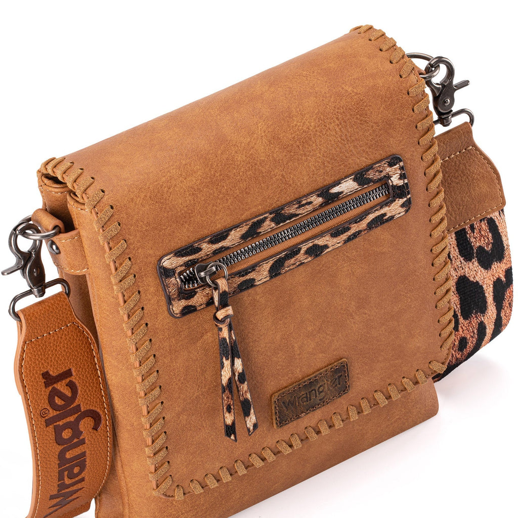 Wrangler Whipstitch Leopard Print Crossbody (Multiple Colors) - 260 Broadway Boutique