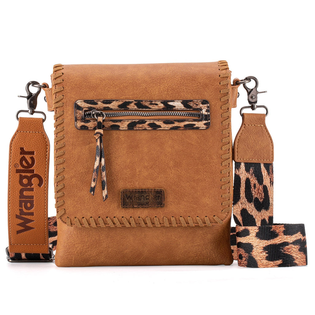 Wrangler Whipstitch Leopard Print Crossbody (Multiple Colors) - 260 Broadway Boutique