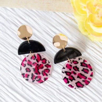 You Complete Me Earrings, Fuchsia - 260 Broadway Boutique