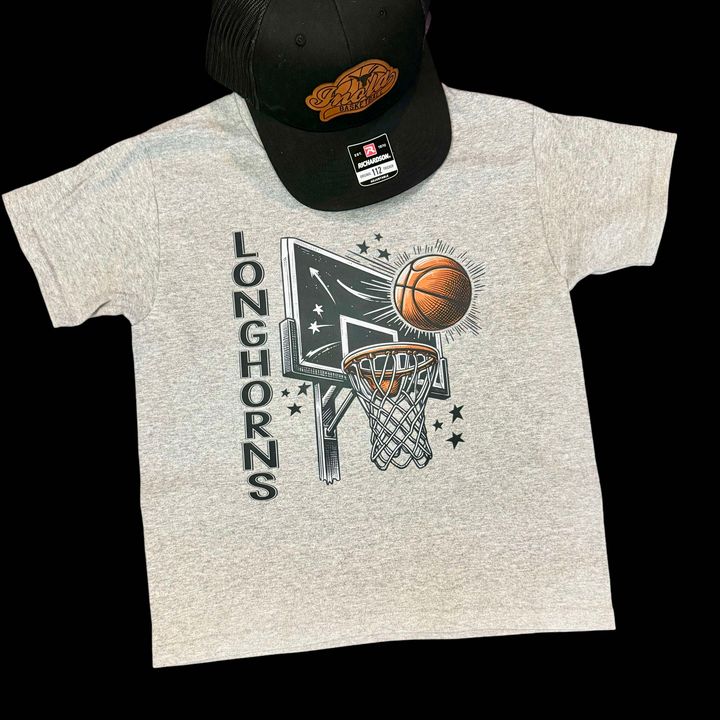 YOUTH Longhorn Basketball Tee - 260 Broadway Boutique