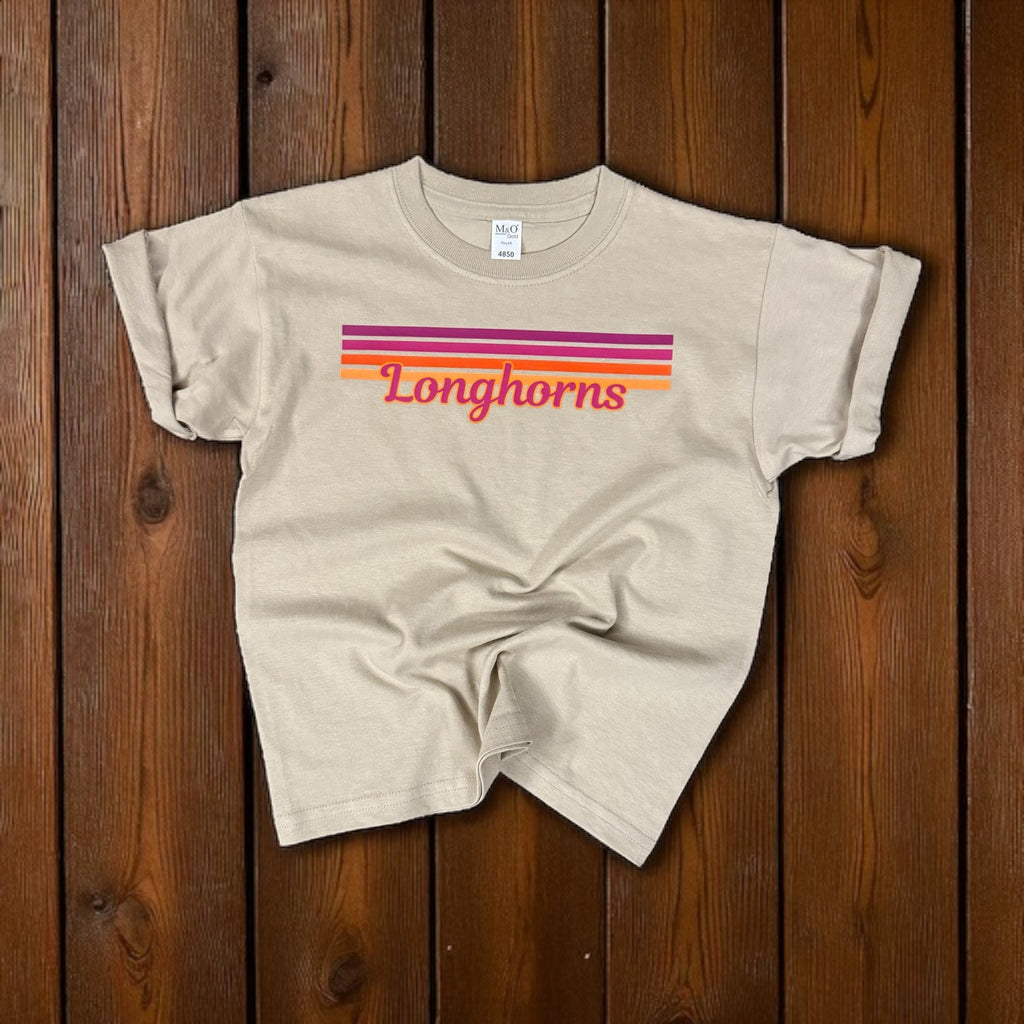 YOUTH Pink Striped Longhorns - 260 Broadway Boutique