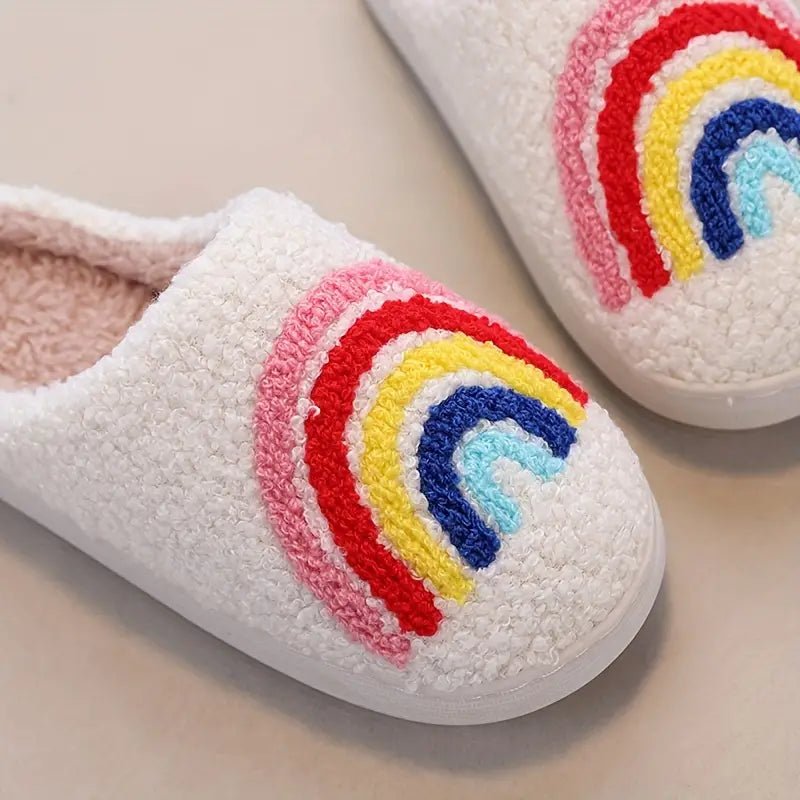 YOUTH Rainbow Fleece Slippers - 260 Broadway Boutique