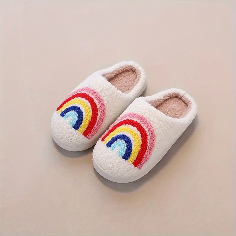 YOUTH Rainbow Fleece Slippers - 260 Broadway Boutique