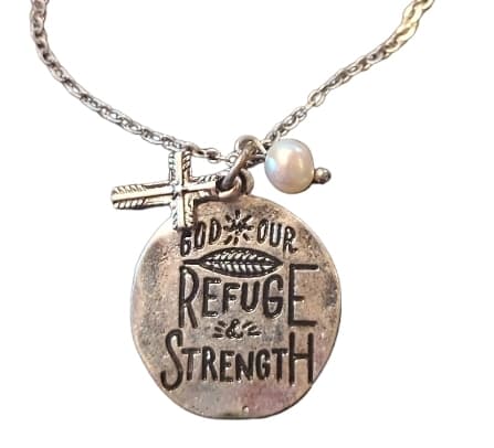 God Our Refuge & Strength Necklace & Earring SET - 260 Broadway Boutique