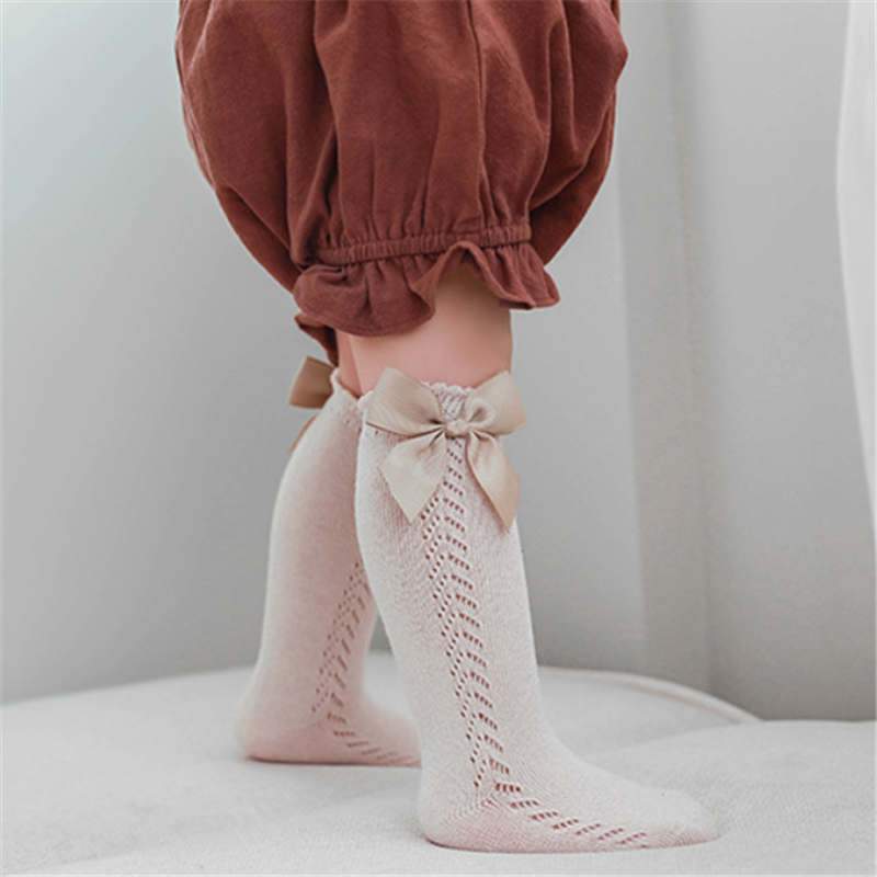 Mesh Bow Socks (5 colors) - 260 Broadway Boutique