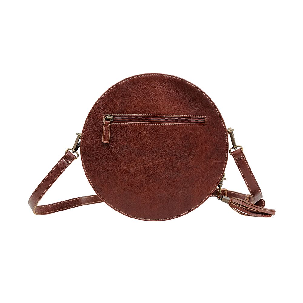 Myra Crimson Orchid Round Bag - 260 Broadway Boutique